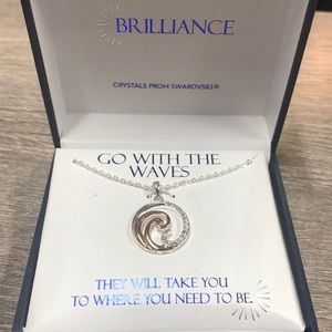 18 inch Wave Necklace - crystals from Swarovski